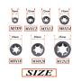 SpzcdZa 260pcs 7 size Internal Tooth Starlock Washers Locking Washer Assortment Kit, Push On Speed Clips Fasteners Assortment Kit,Quick Speed Locking Washers,Black Oxide Finish65Mn Black Oxide Finish