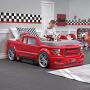 Step2 Turbocharged Twin Truck Kids Bed, Red