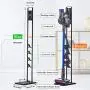 Vacuum Stand for Dyson V11 V10 V8 V7 V6 - Vacuum Accessories Stable Metal Organizer Stand Holder, Dyson Handheld DC30 DC31 DC34 DC35 DC58 DC59 DC62 Cordless Vacuum Cleaners Storage Rack (Black)