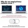 imluckies Ultra-Thin Webcam Cover, Metal Camera Cover Slide for Laptop Computer MacBook Pro/Air iMac iPad Tablet iPhone 8/7/6 Plus, Echo Show/Spot Web Camera Blocker, Protect Your Privacy[2 Pack]