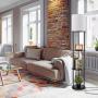 Globe Electric 67042 Reid Floor Lamp, 57.5'', Matte Black with White Globe Electric 67042 Reid Floor Lamp, 57.5'', Matte Black with White