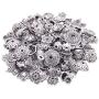 160-210pcs Bali Style Jewelry Making Metal Bead Caps Deluxe New Mix, 100 Gram,Tibetan Silver
