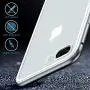 iPhone 8 Plus Case,iPhone 7 Plus Case, ZHIKE Magnetic Adsorption Case Metal Frame Tempered Glass Back with Built-in Magnet Cover for Apple iPhone 7Plus/8 Plus (White, iPhone 7 Plus/8 Plus)