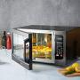 Toshiba EC042A5C-BS Countertop Microwave Oven with Convection, Smart Sensor, Sound On/Off Function and LCD Display, 1.5Cu.ft, Black Stainless Steel