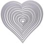 Whitelotous Metal Cutting Dies Stencil Template Mould for DIY Scrapbook Album Paper Card (10 pcs Heart)