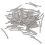 Prettyia 200 Pieces Metal Engraved Curved Tube Spacer Noodle Bead DIY Bracelets Necklaces Loose Bead Jewelry Making Accessories Findings