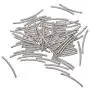 Prettyia 200 Pieces Metal Engraved Curved Tube Spacer Noodle Bead DIY Bracelets Necklaces Loose Bead Jewelry Making Accessories Findings