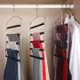 Bloberey Pants Hangers 5 Layers Metal Slack Magic Hangers Non-Slip Foam Padded Swing Arm Space Saving Hanger Clothes Closet Storage Organizer for Pants Jeans Trousers Skirts Scarf Ties Towels(4 Pack) Bloberey Pants Hangers 5 Layers Metal Slack Magic Hangers Non-Slip Foam Padded Swing Arm Space Saving Hanger Clothes Closet Storage Organizer for Pants Jeans Trousers Skirts Scarf Ties Towels(4 Pack)