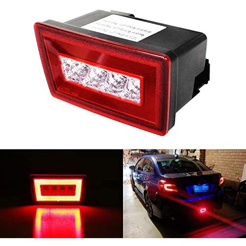 iJDMTOY Red Lens 3-In-1 LED Rear Fog Light Kit For 11-up Subaru Impreza WRX/STi, Functions as Tail Lamp, Brake Lamp, Backup Reverse Light (Includes Wire Harness & Mounting Bracket)