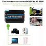Power Inverter Car Inverter, 6000W 12V to 220V Pure Sine Wave Power Voltage Inverter Transformer Auto Accessory
