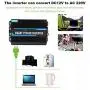 Power Inverter Car Inverter, 6000W 12V to 220V Pure Sine Wave Power Voltage Inverter Transformer Auto Accessory