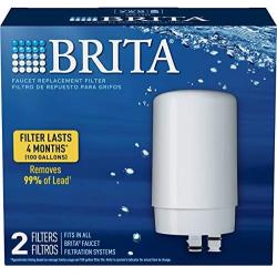 Brita 36311 Basic On Tap Faucet Water System Replacement Filters, 2ct, White, 2 Count