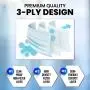 Disposable 3-Layer Protective, 3-D Perfect Fit, Soft Skin Layer Face Mask - 50 Pack