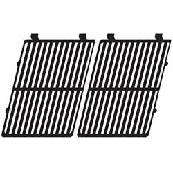 Music City Metals 64292 Gloss Cast Iron Cooking Grid Replacement for Select Broil King Gas Grill Models, Set of 2