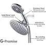 100% Metal 3-Way Dual Shower Head Combo – 8.6-Inch Rain Shower Head with 4.7'' Handheld Showerhead, 72 Inch Long Flexible Hose, Solid Brass Diverter Bracket (Polished Chrome) 100% Metal 3-Way Dual Shower Head Combo – 8.6-Inch Rain Shower Head with 4.7'' Handheld Showerhead, 72 Inch Long Flexible Hose, Solid Brass Diverter Bracket (Polished Chrome)