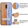 HHDY Compatible with Oneplus 6t Case, Wave Design with Metal Kickstand Anti-Fingerprint Protective Phone Case Cover for Oneplus 7