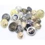 11 Piece Black Metal Blazer Button Set - Crown - for Blazer, Suits, Sport Coat, Uniform, Jacket 18mm 23mm