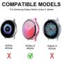 Compatible for Samsung Galaxy Active 2 Watch Band 40mm with [2 Pack] Case, Mesh Loop Replacement Bracelet Strap + Soft TPU Bumper Screen Protector Cover for Samsung Active 2