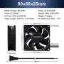 Wathai EC Axial Fan AC 110V 115V 120V 220V 240V Brushless Cooling Fan 80mm x 25mm Wathai EC Axial Fan AC 110V 115V 120V 220V 240V Brushless Cooling Fan 80mm x 25mm