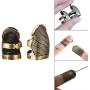 4 Pieces Sewing Thimble, Metal Copper Sewing Thimble Finger Protector Adjustable Finger Shield Ring Fingertip Thimble Sewing Quilting Craft Accessories DIY Sewing Tools(2 Small + 2 Medium)