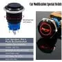 Taiss 12V 19mm Car Horn Speaker Momentary Push Button Switch SPDT Red LED Light 3/4'' Mounting Hole Raised Black Metal Toggle Switch For Car Boat Truck Tarin Electric Horn Button ModificationG19LB-BK-R Taiss 12V 19mm Car Horn Speaker Momentary Push Button Switch SPDT Red LED Light 3/4'' Mounting Hole Raised Black Metal Toggle Switch For Car Boat Truck Tarin Electric Horn Button ModificationG19LB-BK-R