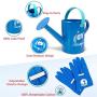 Colwelt Kids Gardening Tool Set, 7Pcs Childrens Gardening Set with Metal Watering Can, Fork, Rake, Trowel, Kids Apron, Gloves, Tote Bag