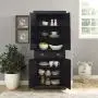 Crosley Furniture Seaside Kitchen Pantry Cabinet - Distressed Black Crosley Furniture Seaside Kitchen Pantry Cabinet - Distressed Black