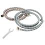 Washing Machine Hoses (4FT) - Universal Fit - (2 Pack) 90 Degree Braided Stainless Steel Water Supply Line - Burst Proof - Includes Wrench for Easy Installation