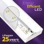 Hardwired LED Under Cabinet Task Lighting - 14 Watt, 21'', Dimmable, 5000K (Day Light), Wide Body, Long Lasting Metal Base with Frost Lens