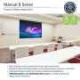 Elite Screens Manual B, 120-INCH 16:9, Manual Pull Down Projector Screen 4K / 8K Ultra HDR 3D Ready with Slow Retract Mechanism, 2-YEAR WARRANTY, M120H, Black