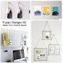 72 pcs Picture Hangers with Different Sizes, Assorted One Step Hangers, Iron Alloy Nail Hooks, Professional Plaster Picture Hanging Kit on Wooden/Drywall Hanging Hardware for Clock,Mirror,Jewelry
