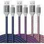 USB to USB C Cable 10ft, Fasgear 3 Pack Long Type C Cable Nylon Braided Fast Charging Compatible with Galaxy Note 8 9 S8/S9/S10/S10+, LG V20/G6 and More (Blue/Purple/Pink) USB to USB C Cable 10ft, Fasgear 3 Pack Long Type C Cable Nylon Braided Fast Charging Compatible with Galaxy Note 8 9 S8/S9/S10/S10+, LG V20/G6 and More (Blue/Purple/Pink)