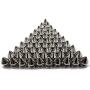 SamuRita Metal Style Mushroom Tree Spikes Leather Studs and Rivets for Crafts DIY Designs(20sets Silver)