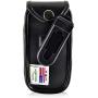 Turtleback Fitted Case Compatible with Kyocera Cadence Flip Phone Executive Black Leather Case with Rotating Ratcheting Belt Clip - Made in USA
