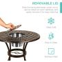 Best Choice Products Cast Aluminum Outdoor Patio Bistro Table Set for Backyard, Garden, Porch, Deck w/Attached Ice Bucket, 2 Chairs - Copper