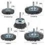 TILAX Wire Brush Wheel Cup Brush Set 6 Piece, Wire Brush for Drill 1/4 Inch Arbor 0.012 Inch Coarse Carbon Steel Crimped Wire Wheel for Cleaning Rust, Stripping and Abrasive, for Drill Attachment TILAX Wire Brush Wheel Cup Brush Set 6 Piece, Wire Brush for Drill 1/4 Inch Arbor 0.012 Inch Coarse Carbon Steel Crimped Wire Wheel for Cleaning Rust, Stripping and Abrasive, for Drill Attachment
