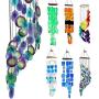Bellaa 23332 Wind Chimes Peacock 27 inch