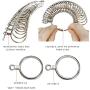 PHYHOO Metal Ring Sizer Steel Rings Size Measurement Finger Ring Gauge Measure for Wedding Jewelry Sizing Tool US Size 0-13 27 Pieces