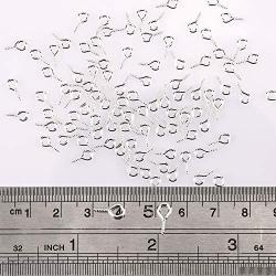 AIEX 300 pcs Screw Eye Pins Hooks Eyelets Screw Threaded for Jewelry Making Findings DIY Crafts, Silver