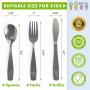 12 Piece Stainless Steel Kids Silverware Set - Child and Toddler Safe Flatware - Kids Utensil Set - Metal Kids Cutlery Set Includes 4 Small Kids Spoons, 4 Forks & 4 Knives