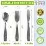 12 Piece Stainless Steel Kids Silverware Set - Child and Toddler Safe Flatware - Kids Utensil Set - Metal Kids Cutlery Set Includes 4 Small Kids Spoons, 4 Forks & 4 Knives