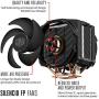 Cooler Master MasterAir Maker 8 High-end CPU Air Cooler, 3D Vapor Chamber Base, 8 Heatpipes, Aluminum Fins, Dual Silencio FP120 Fans AMD/Intel LGA1151/2066