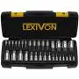 LEXIVON Master HEX Bit Socket Set, Premium S2 Alloy Steel | Complete 32-Piece, SAE and Metric Set | Enhanced Storage Case (LX-144)