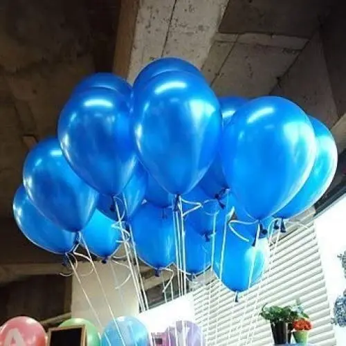 Lokman 12 Inch Ultra Thickness Dark Blue Latex Metallic Balloons 100 Piece Per Unit (Dark Blue)