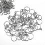 100pcs 1''/25mm Metal Split Key Ring with Chain Silver Key Ring Keychain Ring Parts Open Jump Ring and Connector Accessories for DIY (100pcs Split Key Ring with Chain)