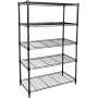 Simple Deluxe HKSHLF29146105G Heavy Duty 5-Shelf Shelving Unit, 29'' D x 14''W x 61'' H, 5 Tier, Black