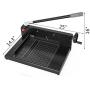 Mophorn Paper Cutter 12Inch A4 Commercial Heavy Duty Paper Cutter 300 Sheets 45HRC Hardness Stack Cutter Metal Base Desktop Stack Cutter for Home Office (A4, 12Inch/45HRC Blade Hardness) Mophorn Paper Cutter 12Inch A4 Commercial Heavy Duty Paper Cutter 300 Sheets 45HRC Hardness Stack Cutter Metal Base Desktop Stack Cutter for Home Office (A4, 12Inch/45HRC Blade Hardness)