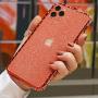 iPhone Xs Max Diamond Bumper for Women, DMaos Sparkly Rhinestone Metal Bumper with Front and Back Glitter Sticker, Luxury for iPhone 10s Max 6.5 inch - Red