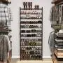 SONGMICS 12-Tier Shoe Rack, Set of 2 Stackable 6-Tier Shoe Organizers, 48-60 Pairs of Shoes, Large Capacity, Metal Mesh Shoe Shelf Storage, Adjustable Flat or Angled Shelves, Bronze ULMR12A