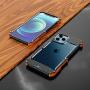 Kowauri Case for iPhone 12 Mini,Drop Protection Aluminum Metal Wood Bumper Frame Cover Shockproof Dropproof Protective Case for iPhone 12 Mini 5.4'' 2020 (5.4 inch)